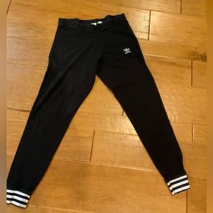 Adidas Capri Leggings with Striped Hem Size M